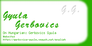 gyula gerbovics business card